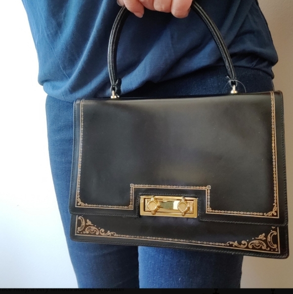 SOLD Grace Kelly leather box purse - Picture 2 of 12